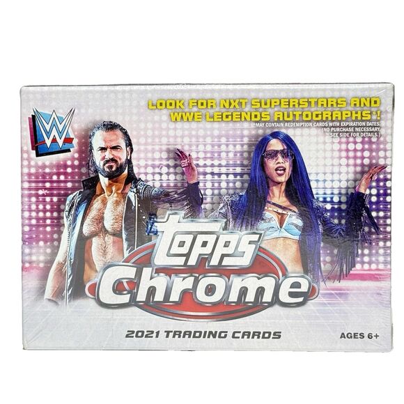 2021 Topps Chrome WWE Blaster Box Factory Sealed | Trading Cards Sasha Banks - Picture 3 of 6